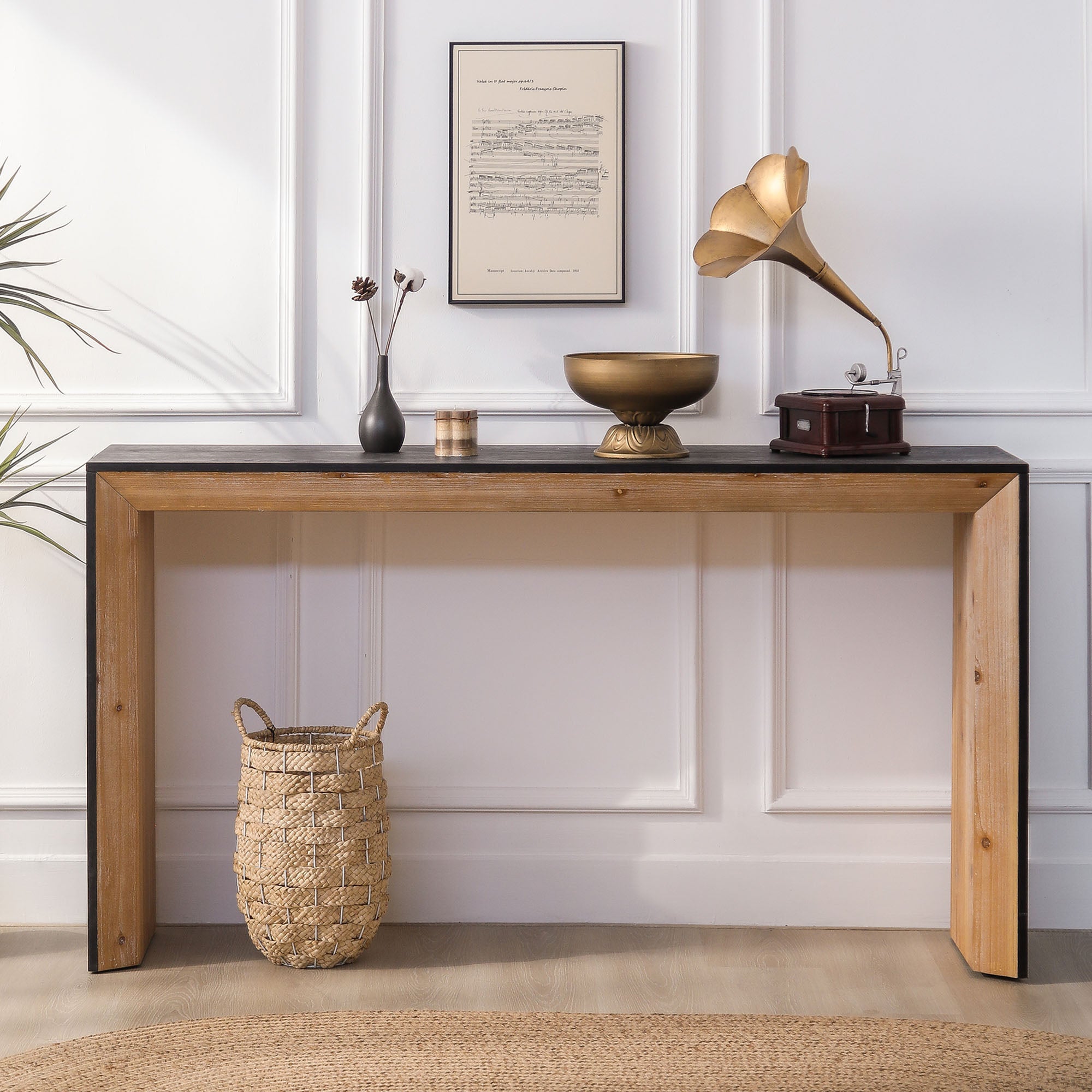 59in Modern Wood Console Table