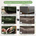 Modern Slipcovered 2-Seat Sofa Couches for Living Room