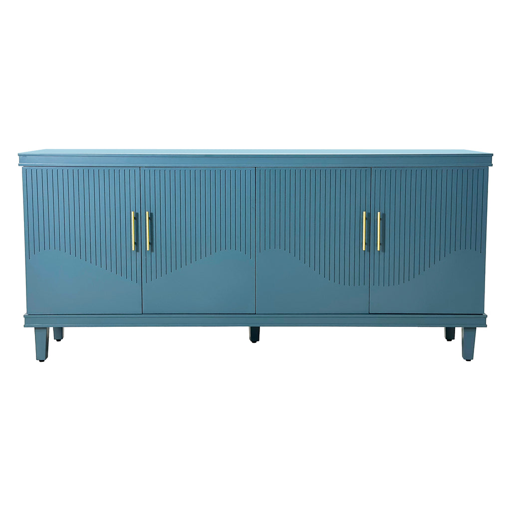 70.07" Large Size 4 Door Cabinet in Blue