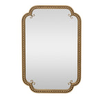 Gold Irregular Beaded Metal Framed Wall Mirror
