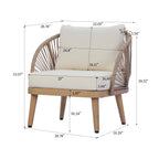 Acacia Wood Outdoor Club Chair