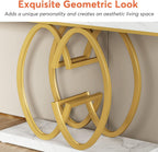 Luxurious 55" Faux Marble Console Table
