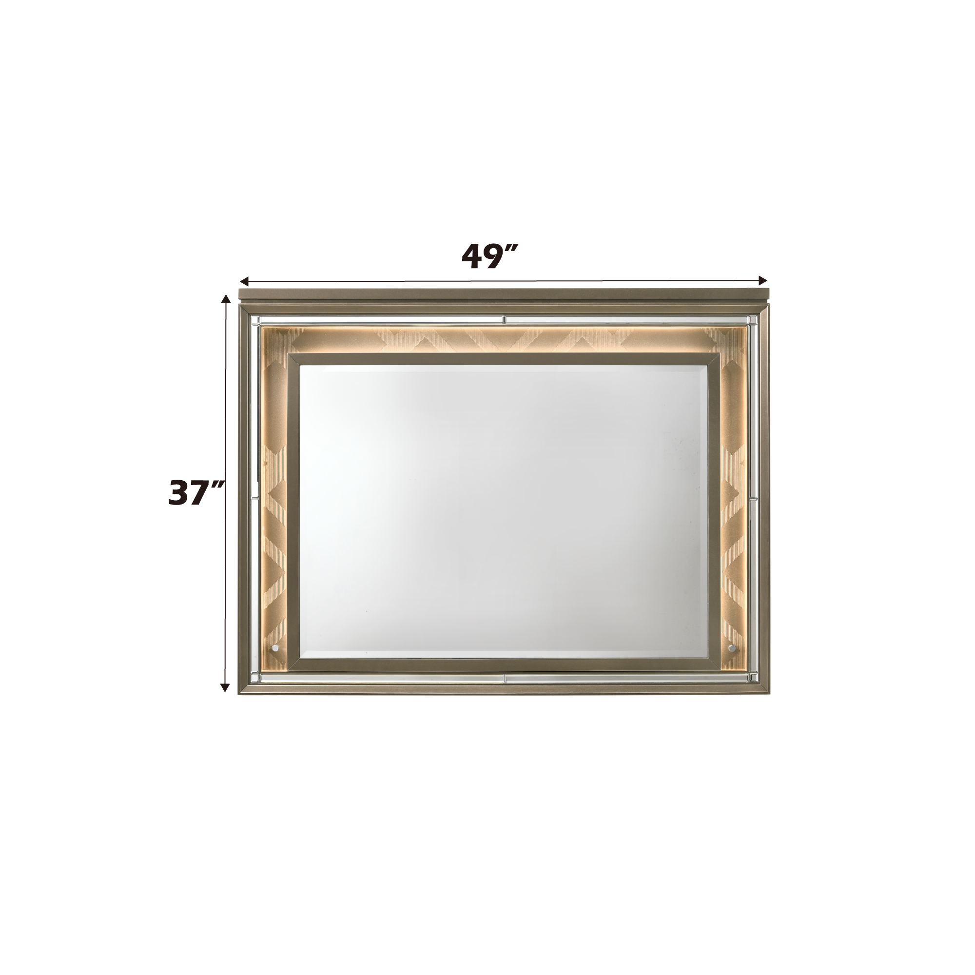 Skylar Dark Champagne Finish Mirror With LED