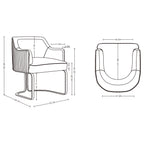 Raya Wood Vegan Leather Dining Chair