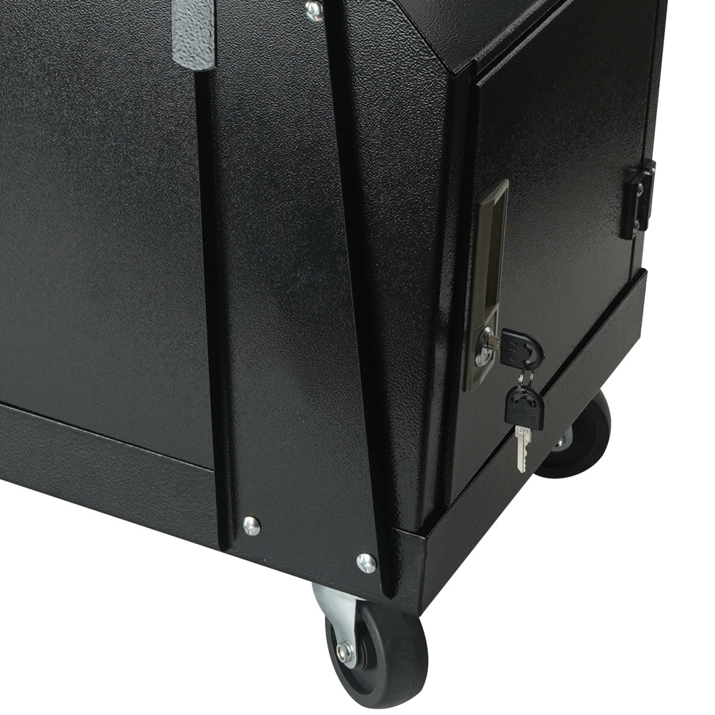 2-Tier Heavy Duty Welding Cart with Anti-Theft Lockable Cabinet