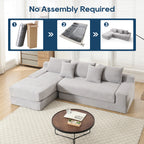 Memory Foam L-Shaped Compression Sofa for Living Room