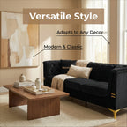 FX-P83-BK4 Contemporary Sofa with 2 Pillows