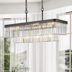 Adjustable Rectangular Crystal Chandelier