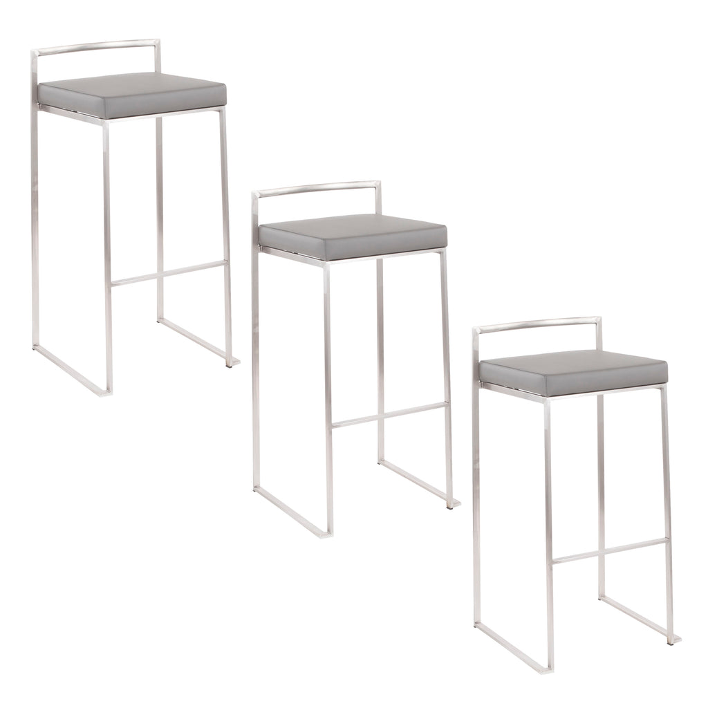 30" Contemporary Stackable Barstool Set