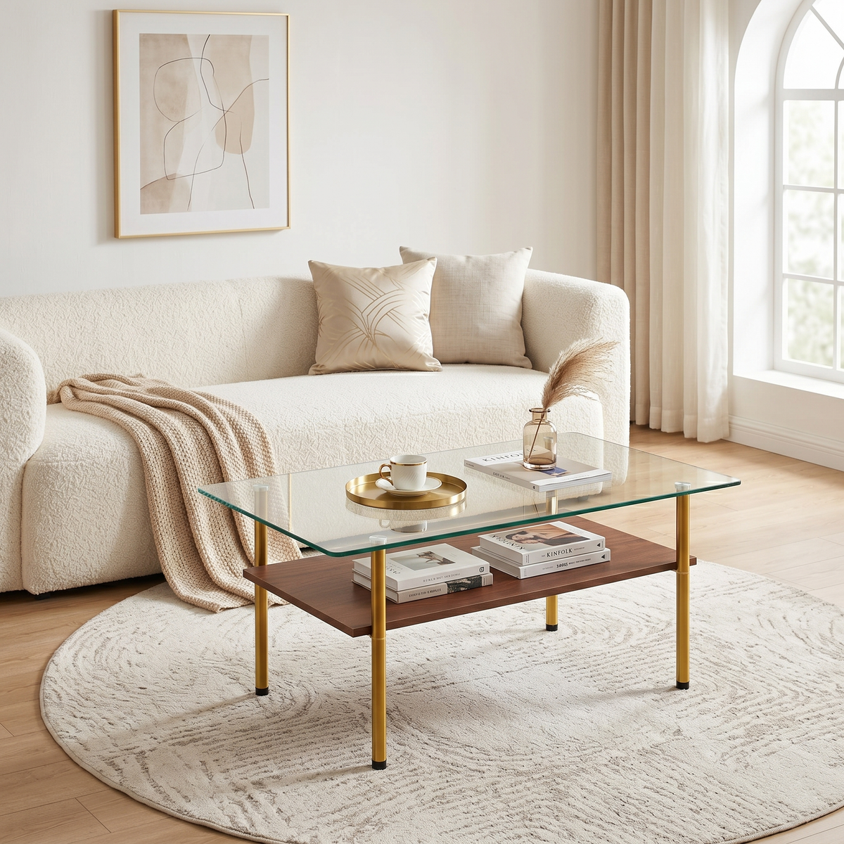Modern Glass Coffee Table and End Tables Set of 3