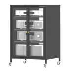 35.8" High Media Storage Cabinet with Wheels