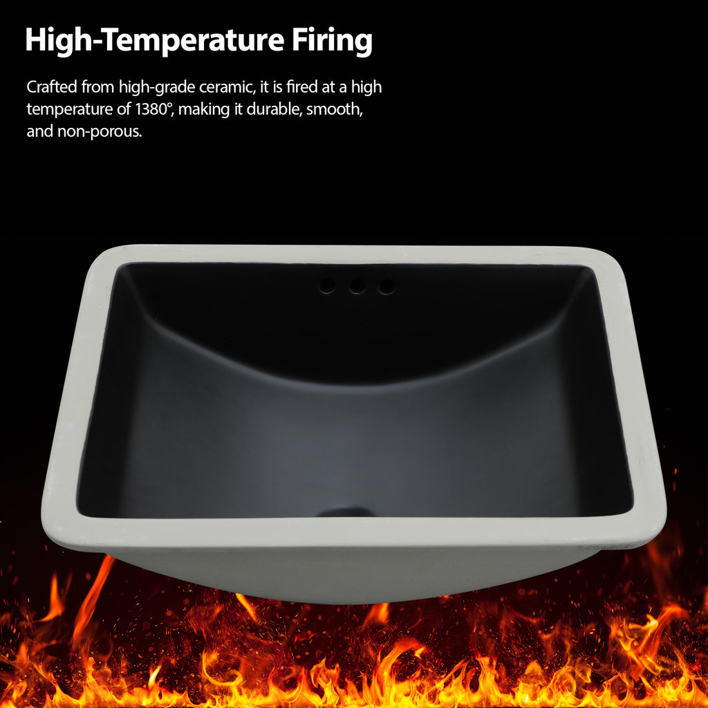 21"x14.75" Undermount Ceramic Sink
