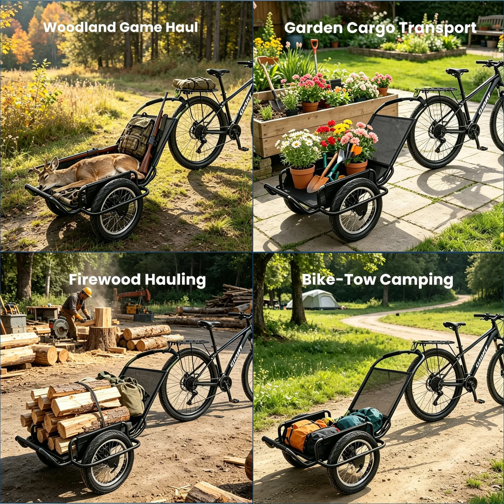 Bike Cargo Trailer with Heavy-Duty Load Capacity