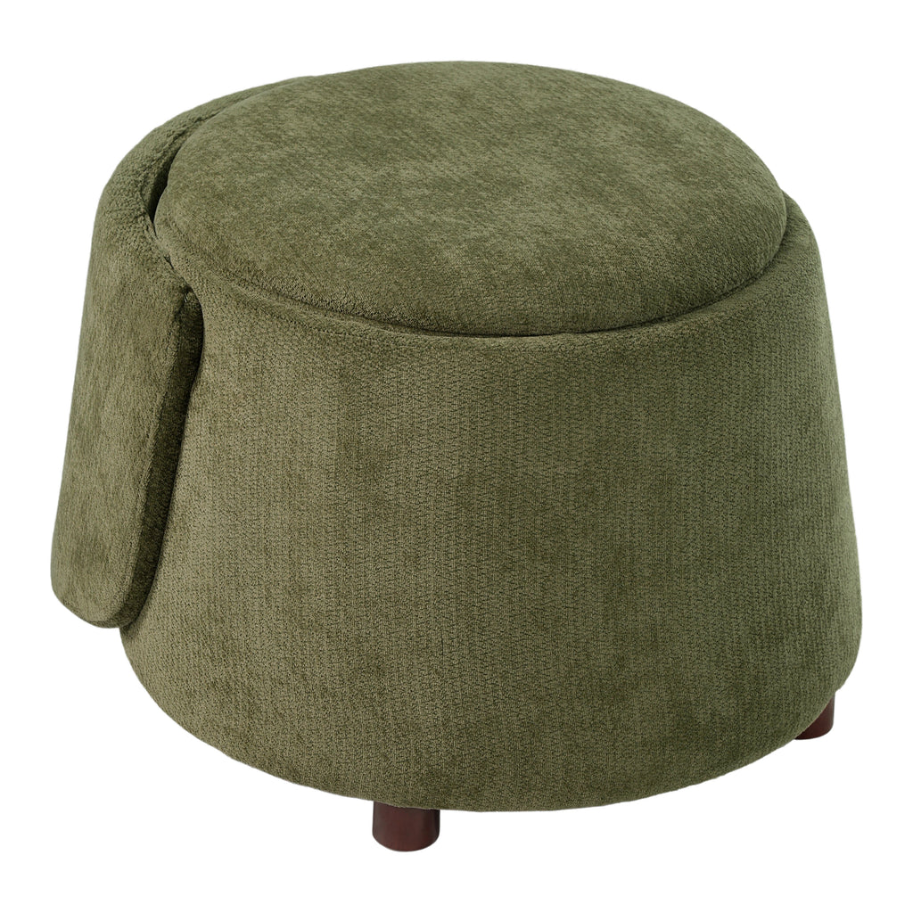 Green Pet Friendly Chair with Hidden Pet Nook