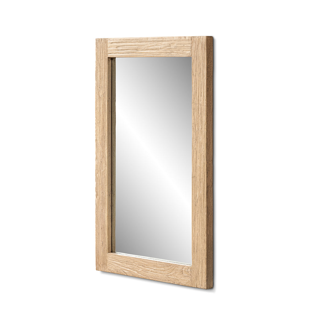 Langford 47" Solid Reclaimed Elm Wall Mirror, Heritage Light