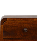 Soli Wood Mini Chestnut Curved Nightstand
