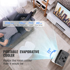 Evaporative Air Cooler with Adjustable Speeds and 12-Hour Timer