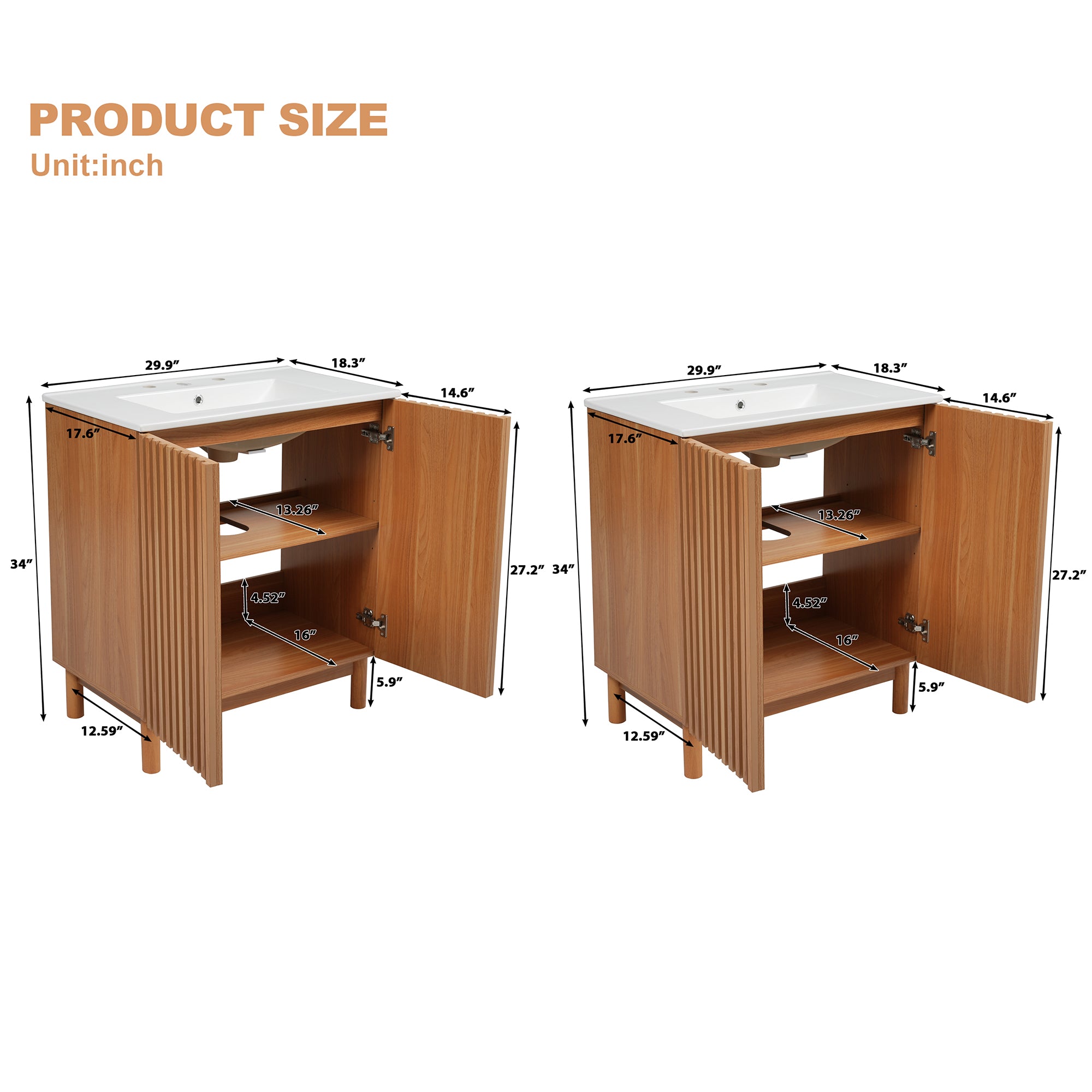 59.8" Bathroom Vanity Combo