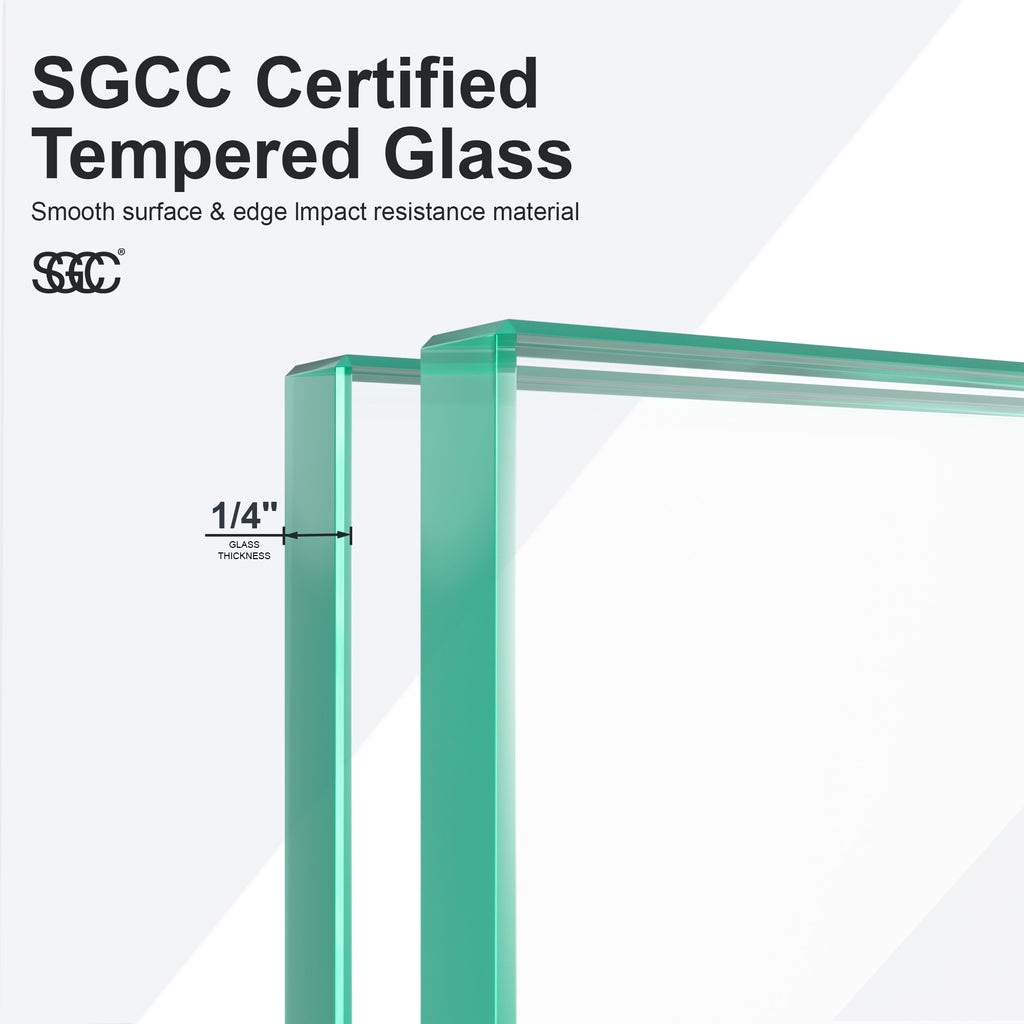 Semi-Frameless Double Sliding Shower Door - 56"-60"W*72"H