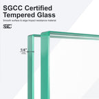 Semi-Frameless Double Sliding Shower Door - 56"-60"W*72"H