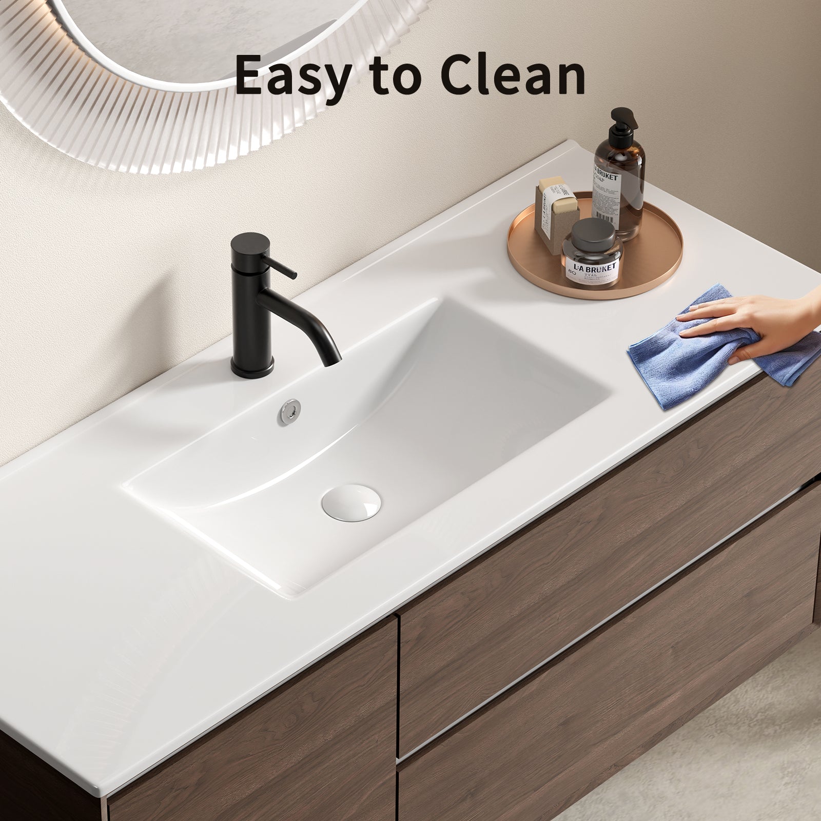Ceramic Bathroom Sink – Thin Edge Vanity Basin