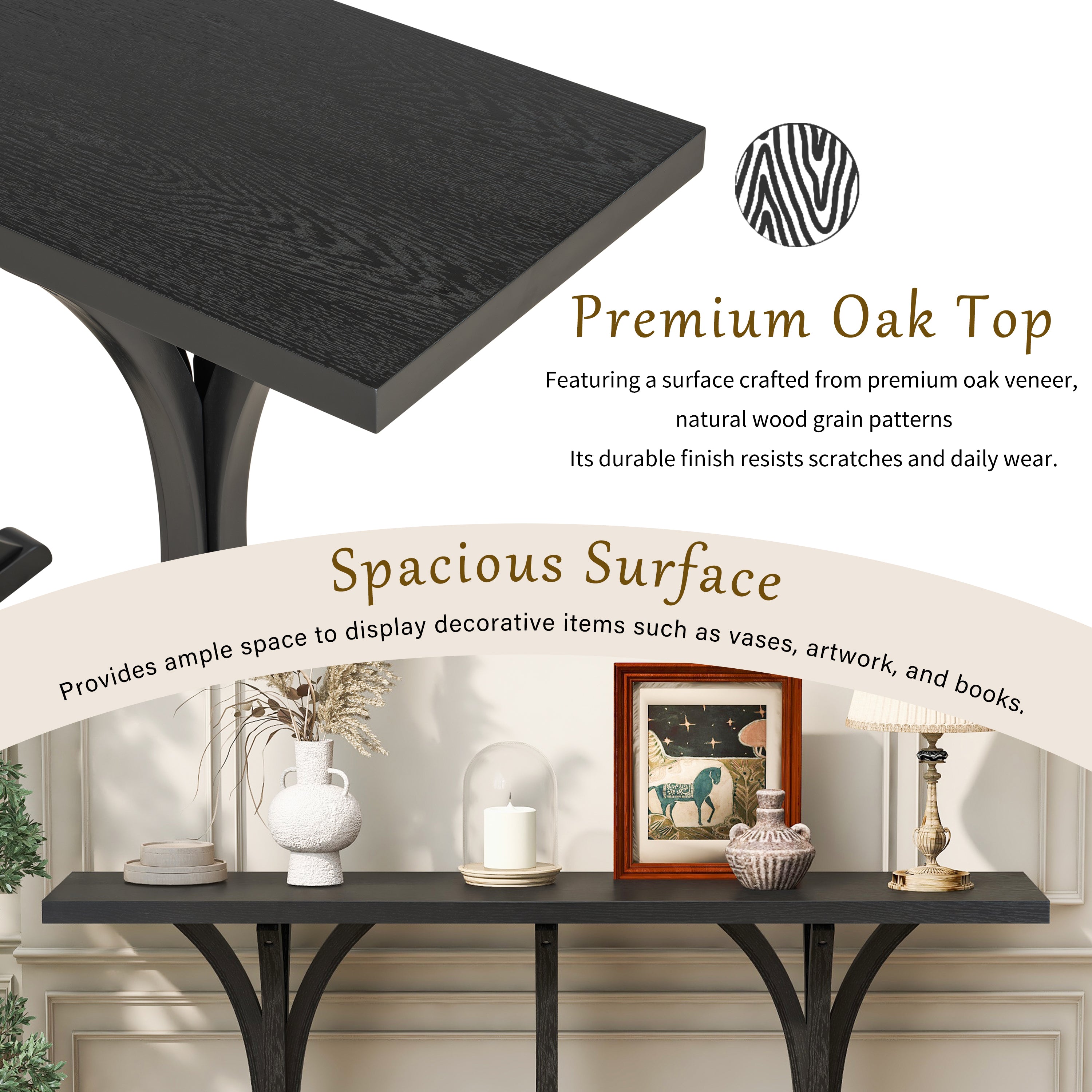 U-Style 59.8'' Wooden Console Table