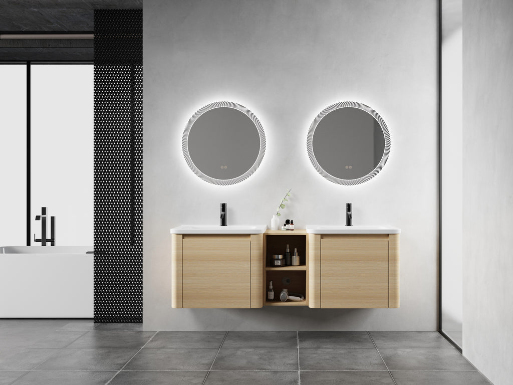 60'' Wall-Mounted Bathroom Vanity