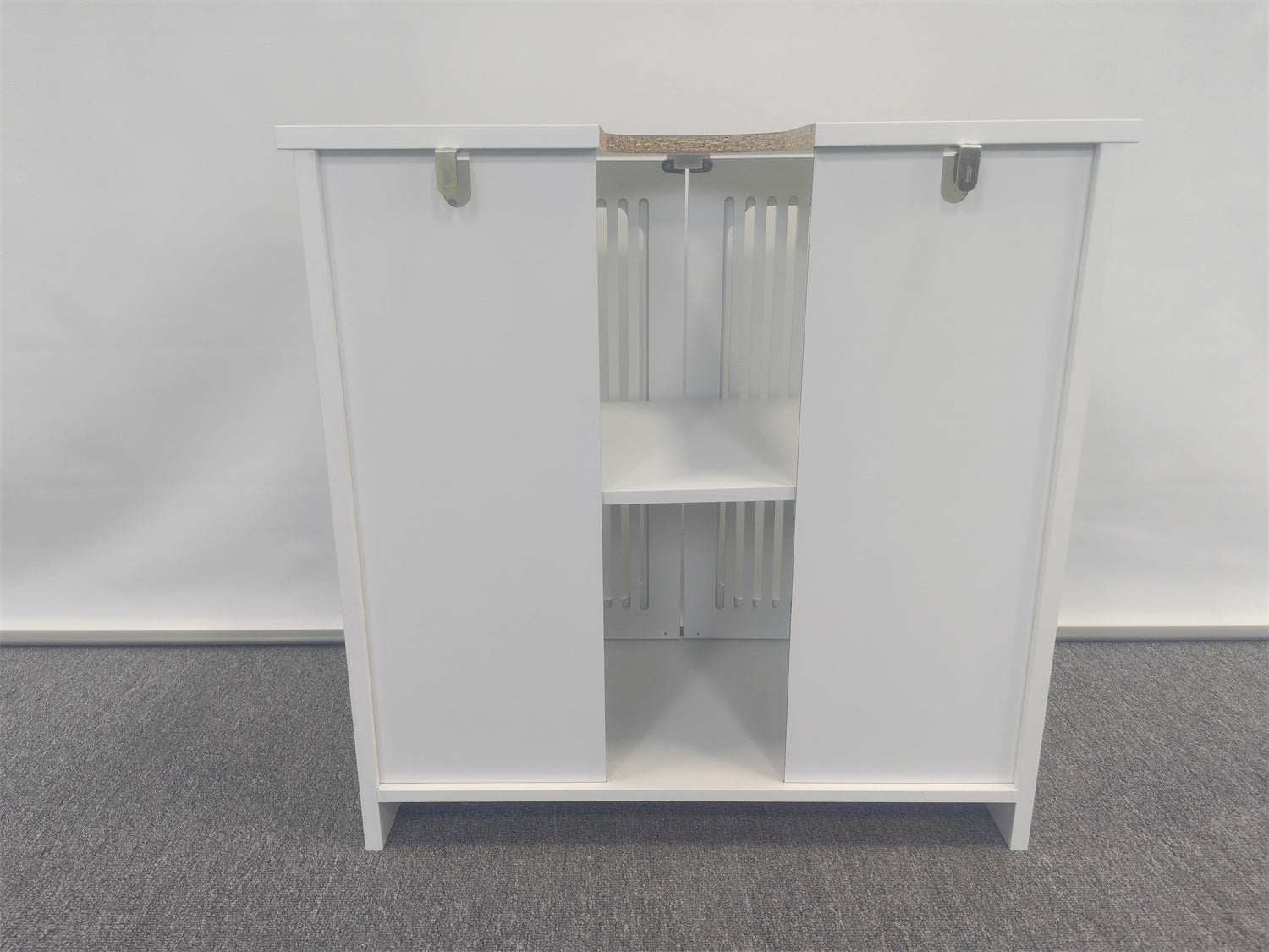 Louvered Double-Door Floor-Standing Bathroom Vanity