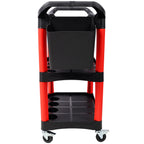 3 Tier Rolling Auto Detail Cart With Wheels, 2 Buckets