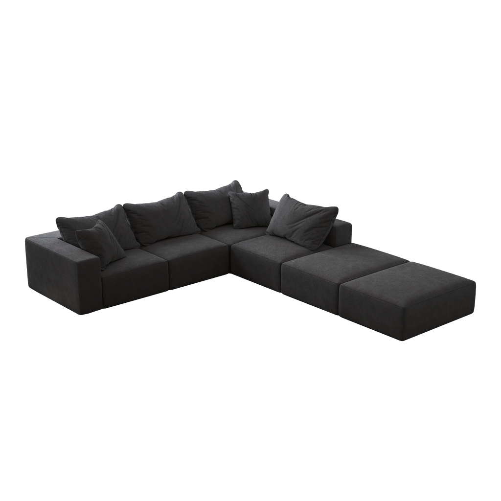 Oversized Sponge Cloud Sofa - Modern Upholstered Sectional Couch