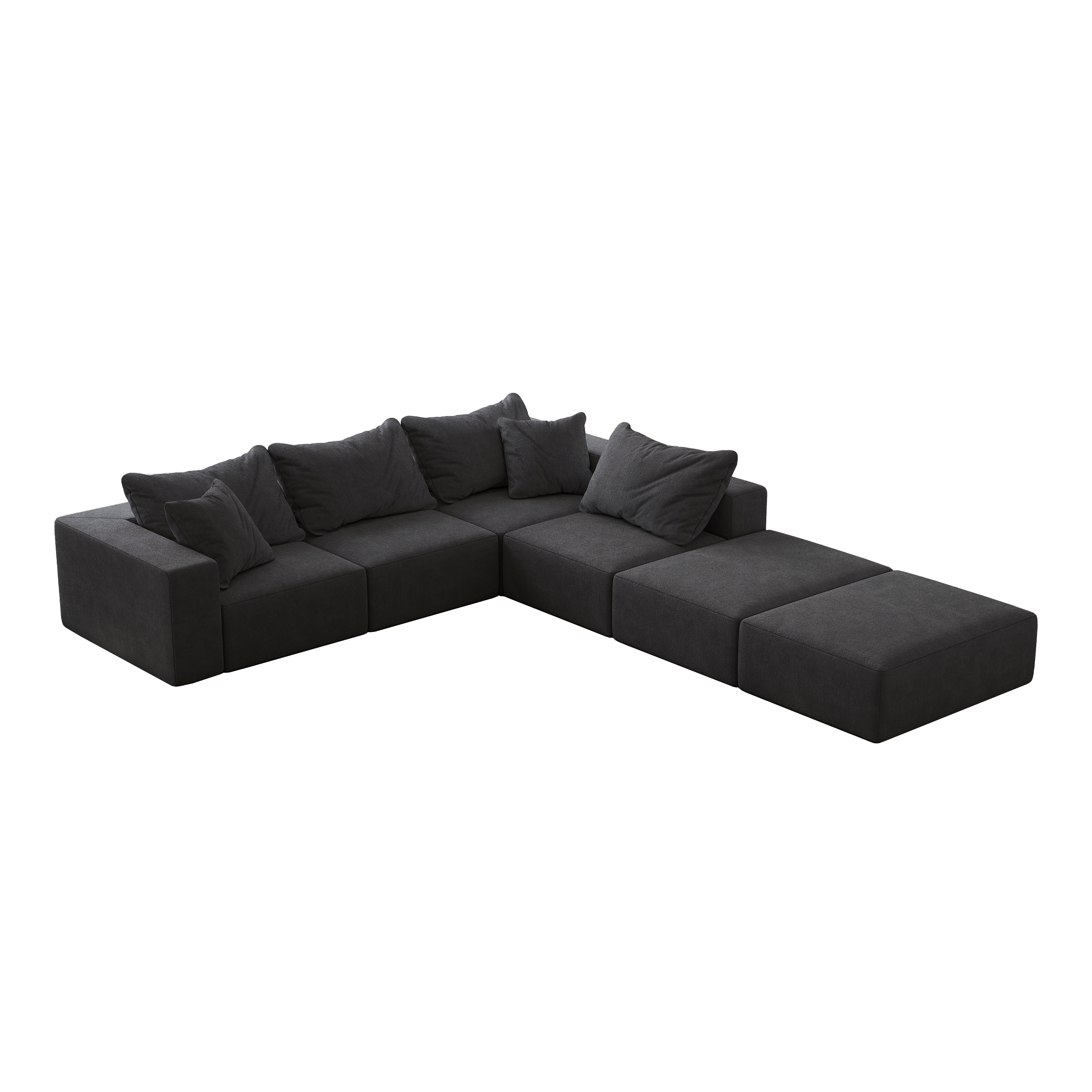 Oversized Sponge Cloud Sofa - Modern Upholstered Sectional Couch