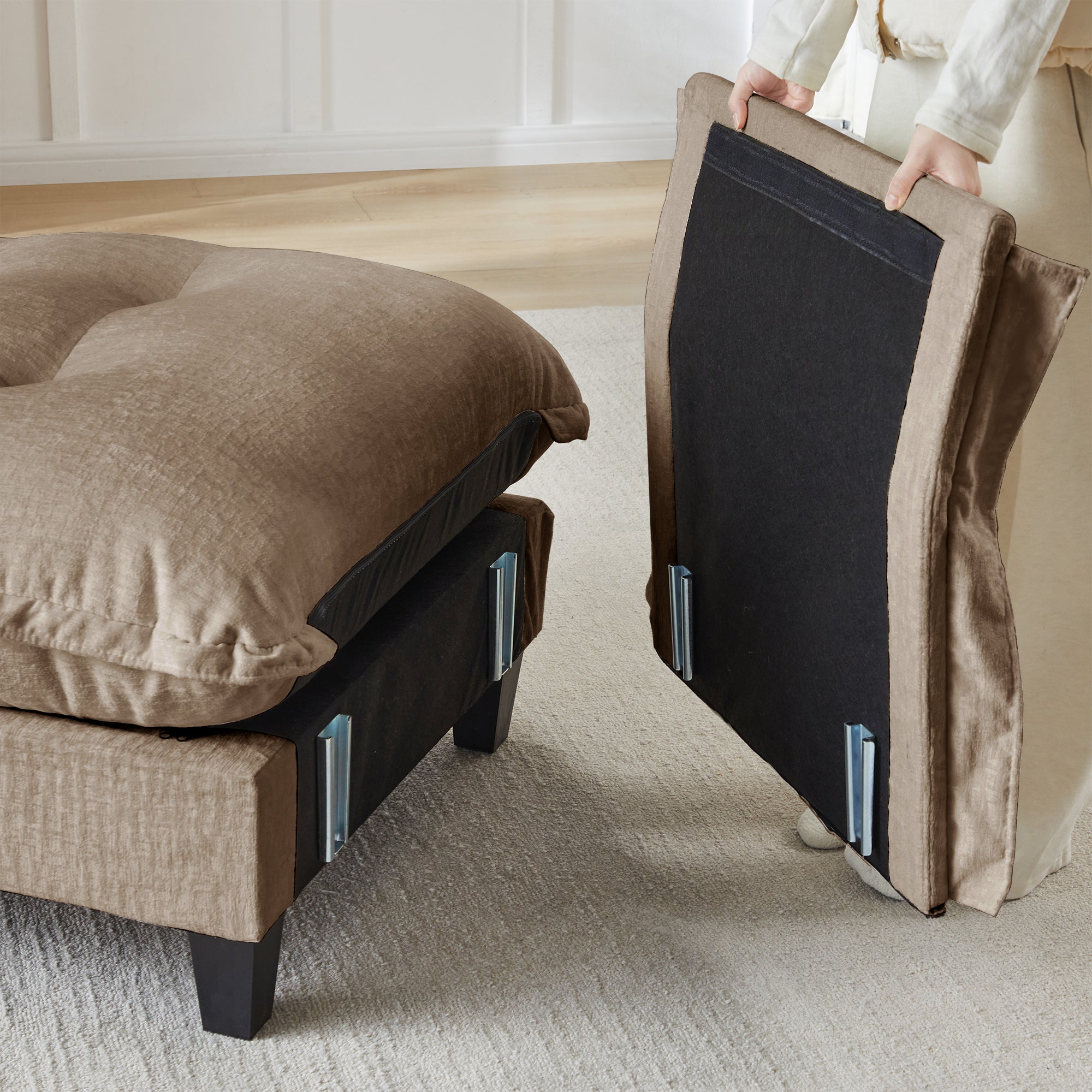 73 LSF Chenille Sofa