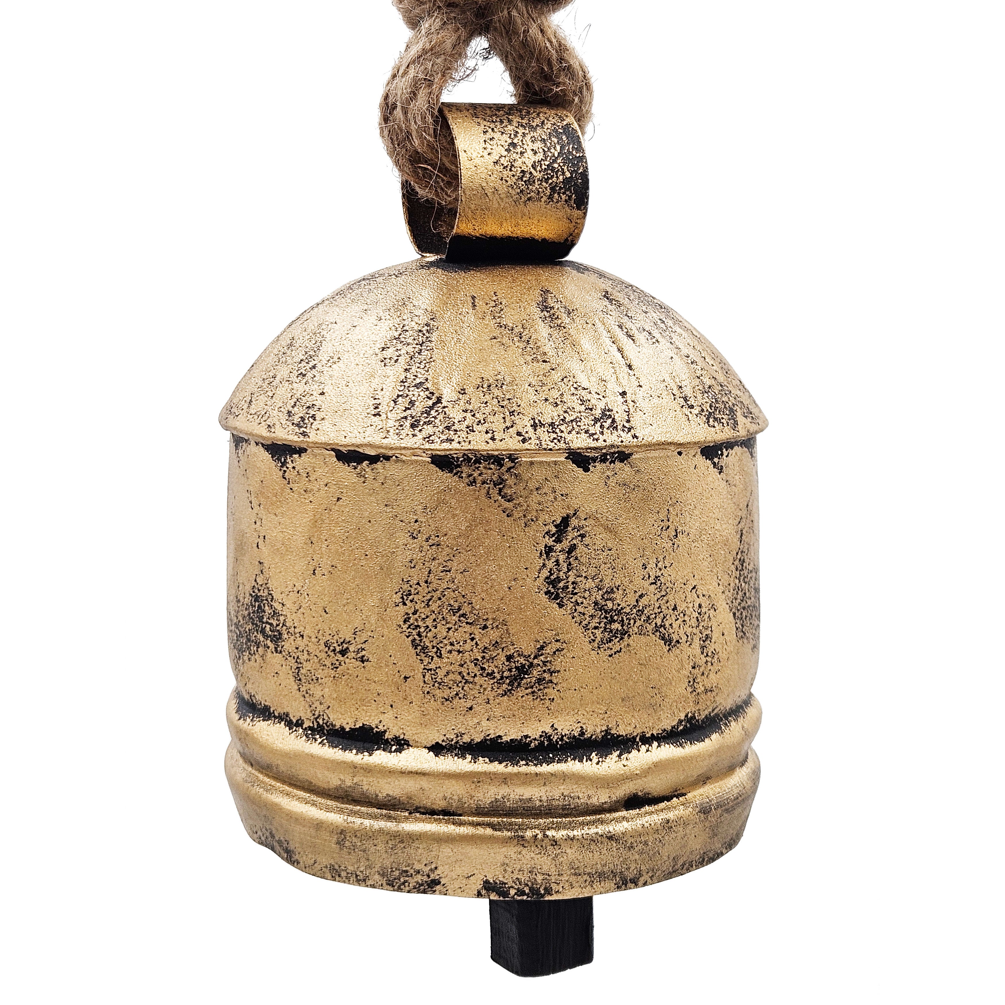 D4.5x6.1" Iron Hanging Bell - Set of 4 Decorative Ornaments