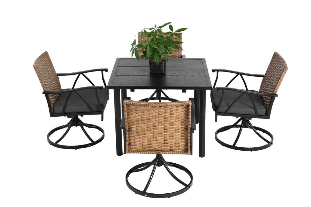 5 Piece Patio Dining Set for 4