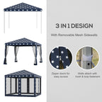 Outsunny 10' x 10' Pop Up Canopy Tent with Netting