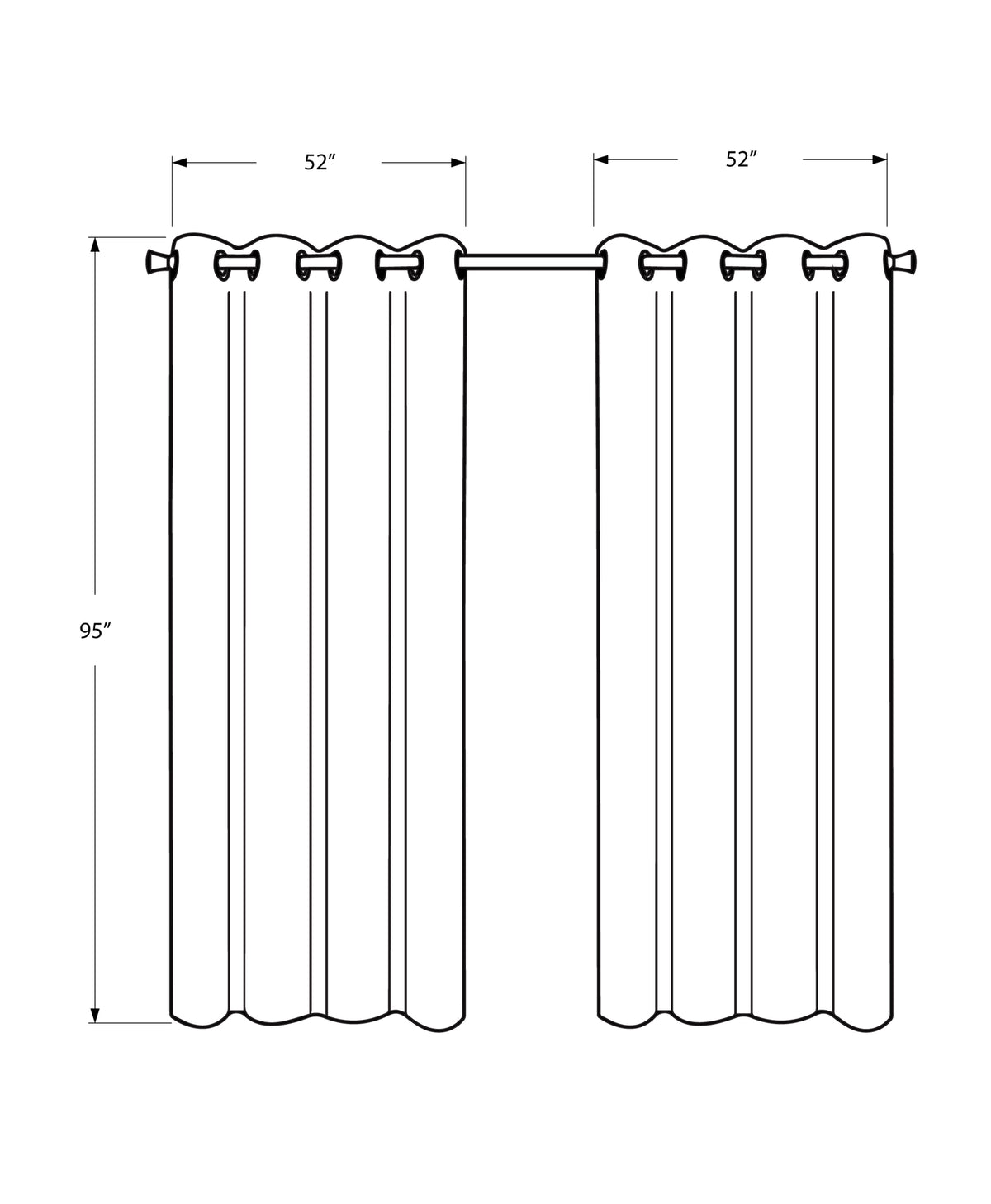 Room Darkening Grommet Curtain Panel Set (2pcs)