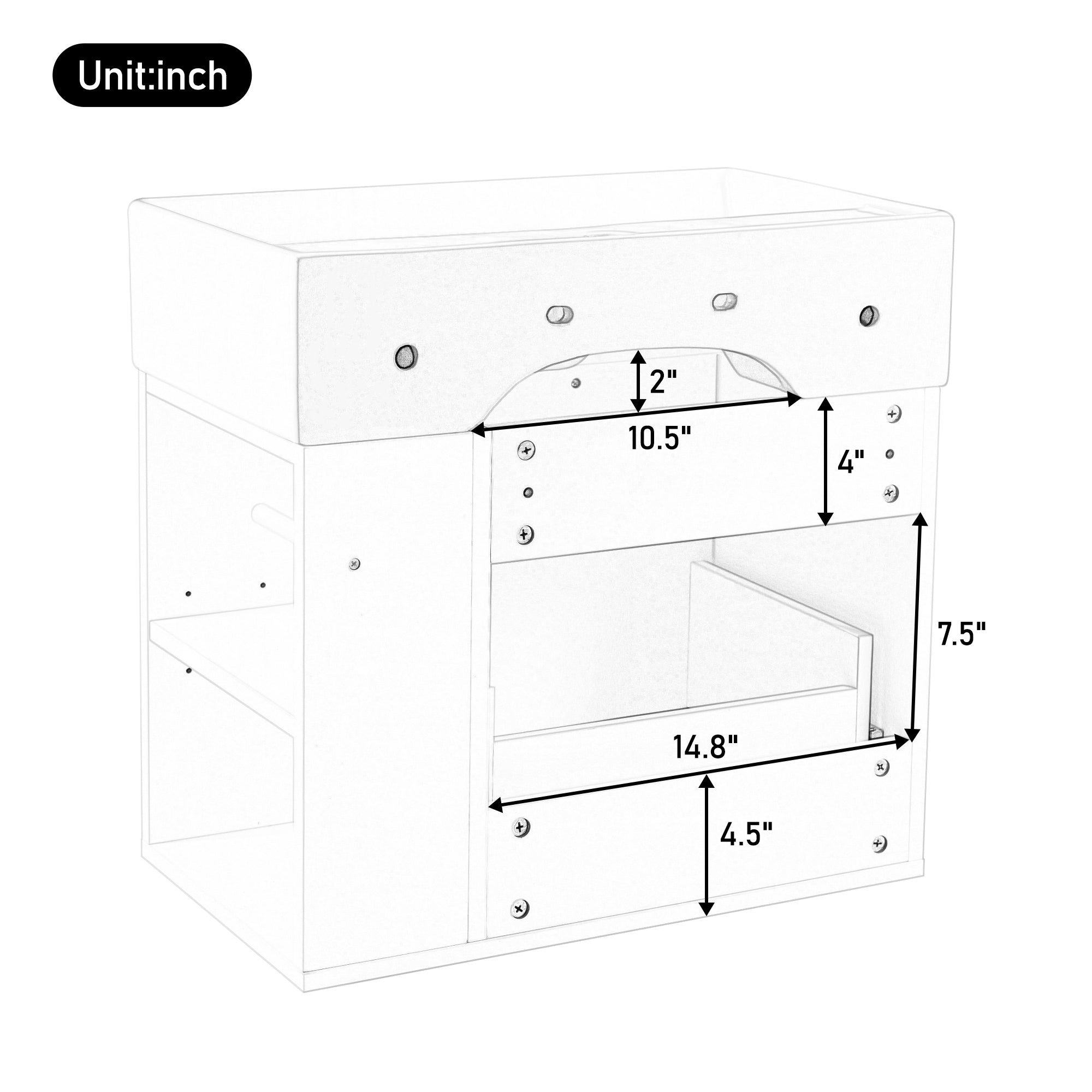 21.8 Inch Bathroom Vanity with Sink