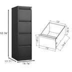 4 Drawer Vertical File Cabinet with Lock