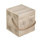 Outdoor Wood Grain Square MGO Side Table