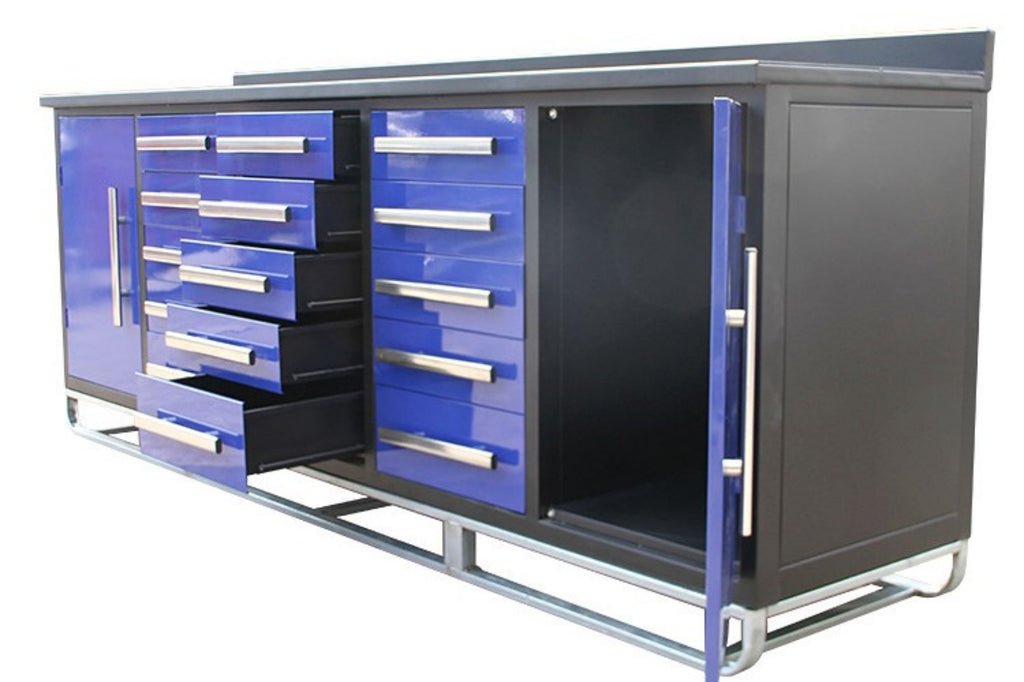 10ft Storage Cabinet with Work Bench