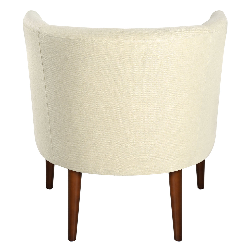 Modern Club Chair with Button-Tufted Back & Tonal Piping