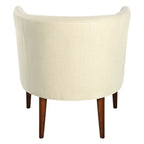 Modern Club Chair with Button-Tufted Back & Tonal Piping