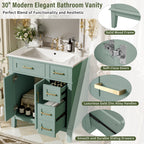 30" Bathroom Vanity with Ceramic Sink