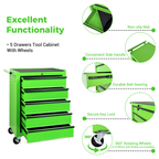 Rolling Metal Tool Chest with 5 Drawers
