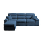 Corner Chaise Sofa with High Backrest