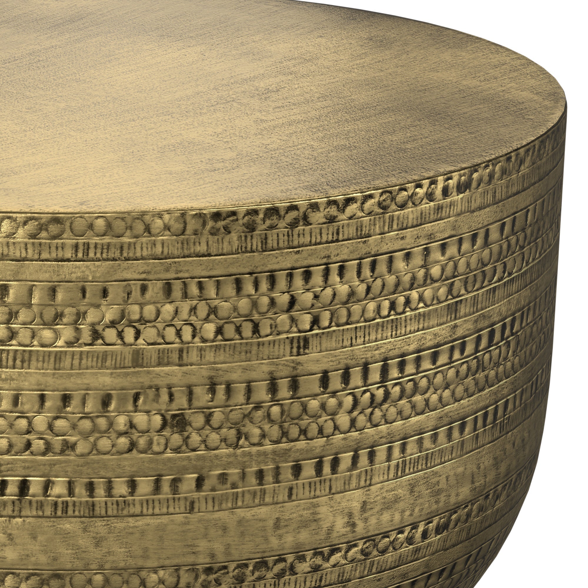 Johnsen Metal Coffee Table in Antique Gold