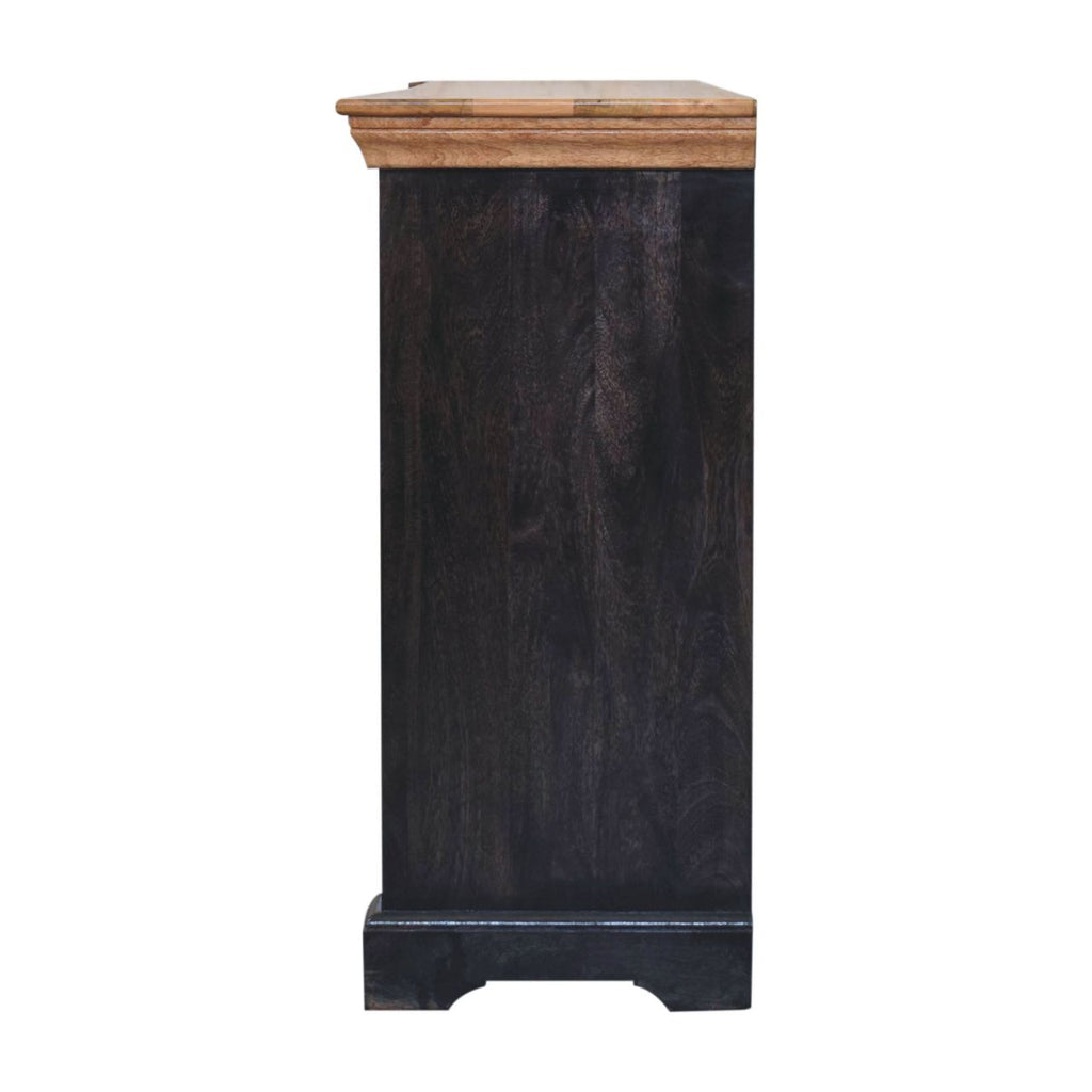Solid Wood Regal Rustic Sideboard, 6 Compartments