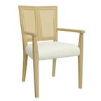 Arm Dining Chair Set of 2 - Light Ash & Beige