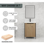 24" Freestanding Bathroom Vanity with Resin Sink