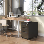 3-Drawer Mobile File Cabinet with Lock